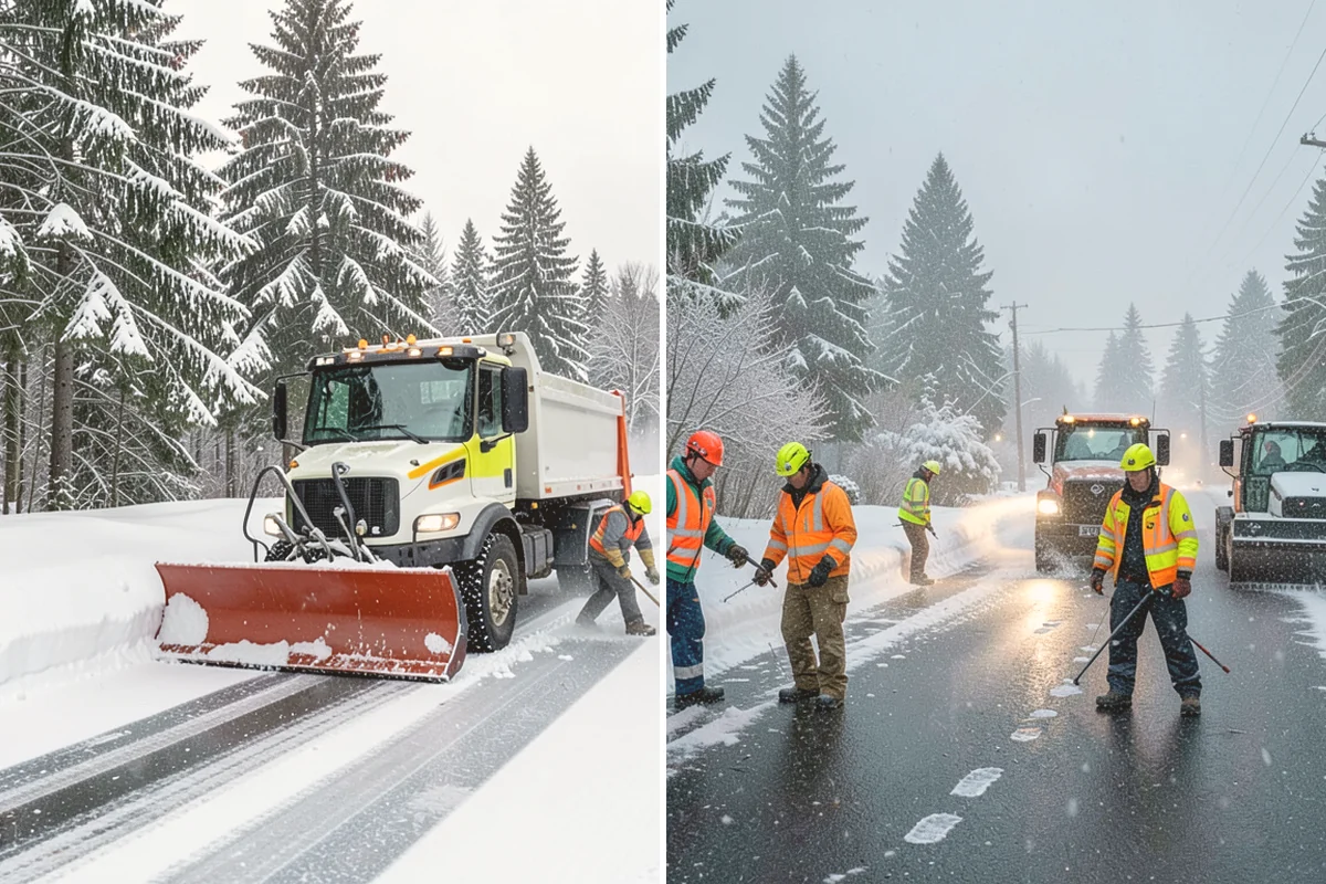 Shopping Center Deicing in Algona, King County, WA - Map tenant walkways, crosswalks, and shared entrances center-wide