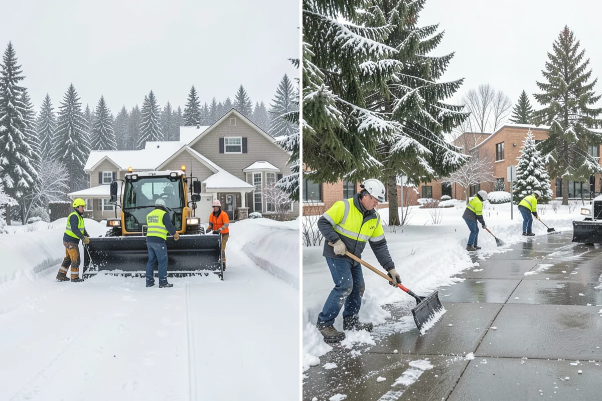 Shopping Center Deicing in Anacortes, Skagit County, WA - Map tenant walkways, crosswalks, and shared entrances center-wide