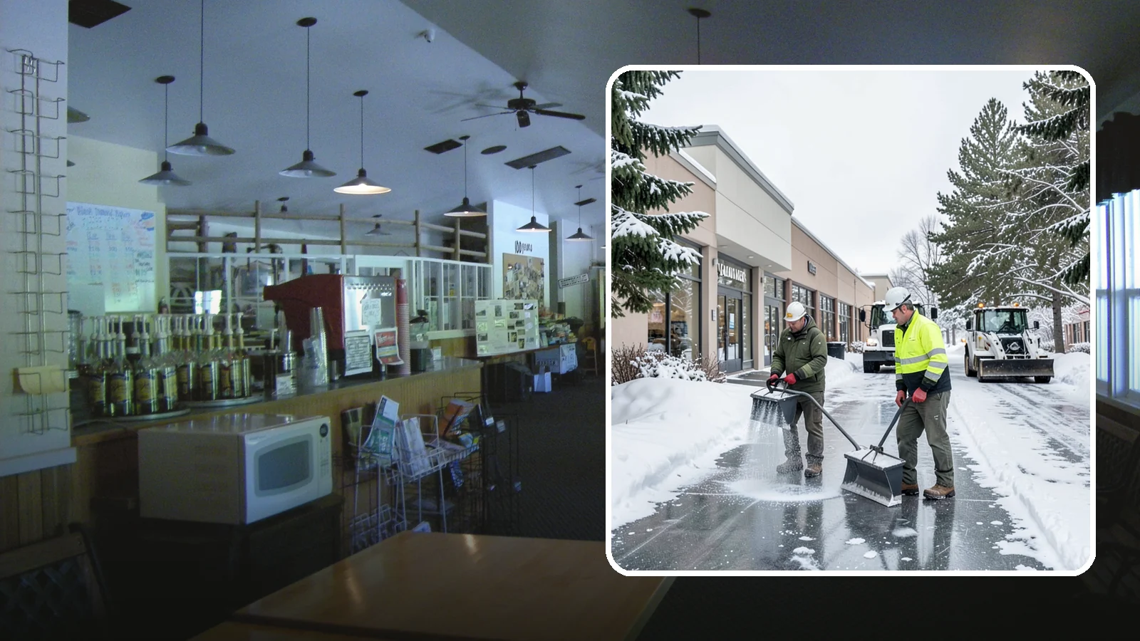 Shopping Center Deicing in Black Diamond, King County, WA - Deicing for shopping centers that keeps multi-tenant walkways, storefront aprons, and common areas safe across an entire retail...