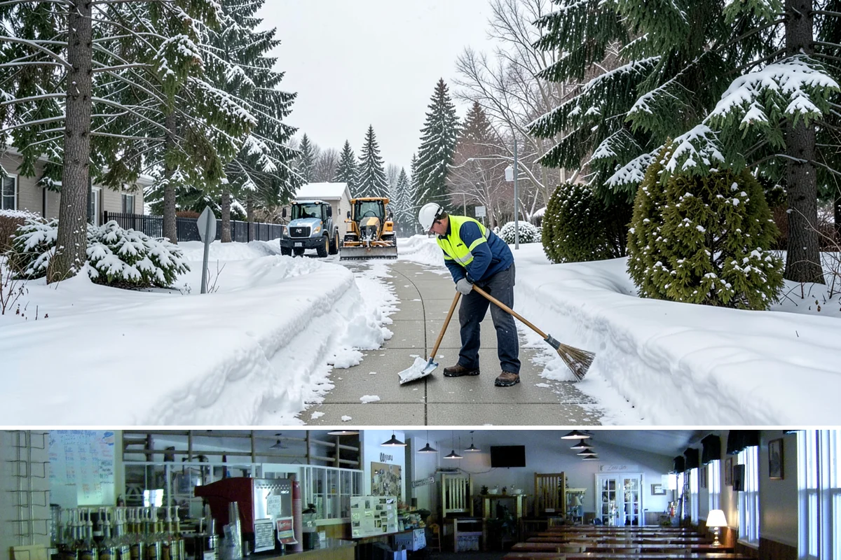 Shopping Center Deicing in Black Diamond, King County, WA - Service runs through the winter retail season, intensifying on freezing-rain days that overlap with weekend and holiday shopping...