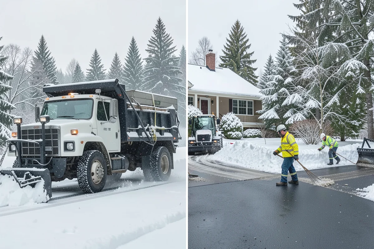 Shopping Center Deicing in Bonney Lake, Pierce County, WA - Map tenant walkways, crosswalks, and shared entrances center-wide