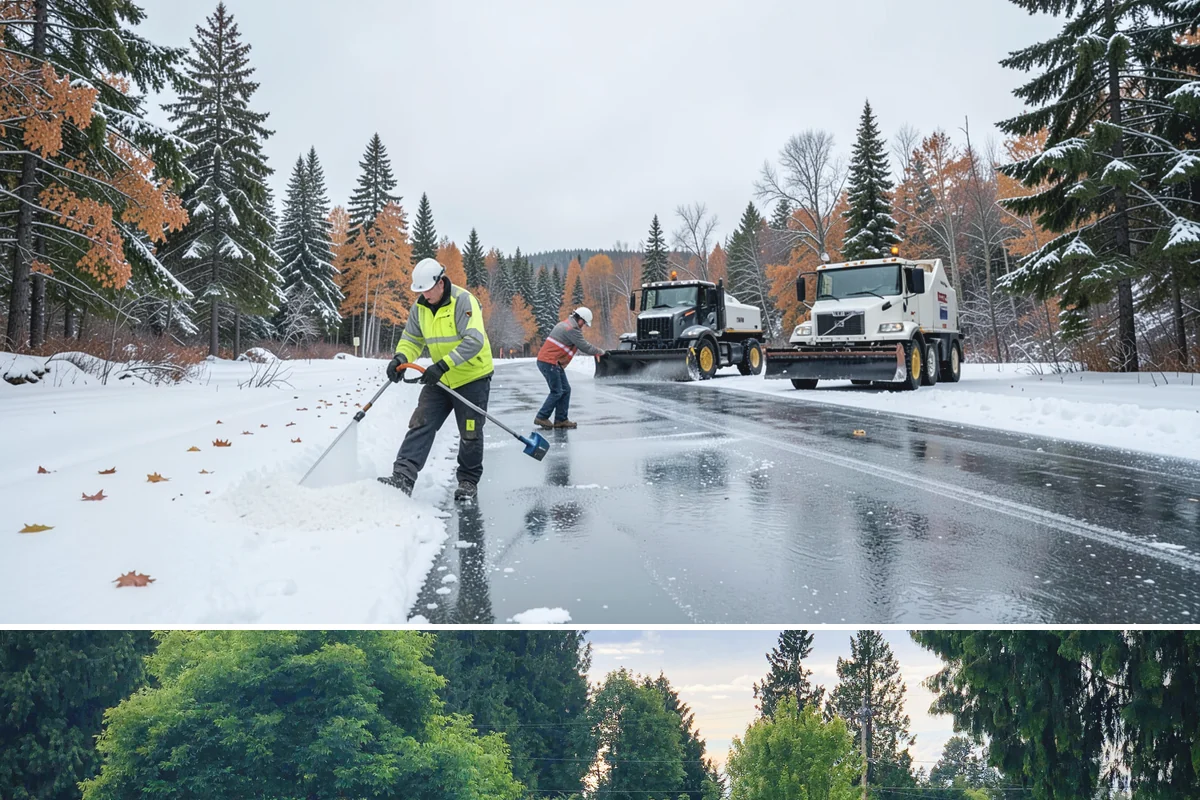Shopping Center Deicing in Bonney Lake, Pierce County, WA - Service runs through the winter retail season, intensifying on freezing-rain days that overlap with weekend and holiday shopping...