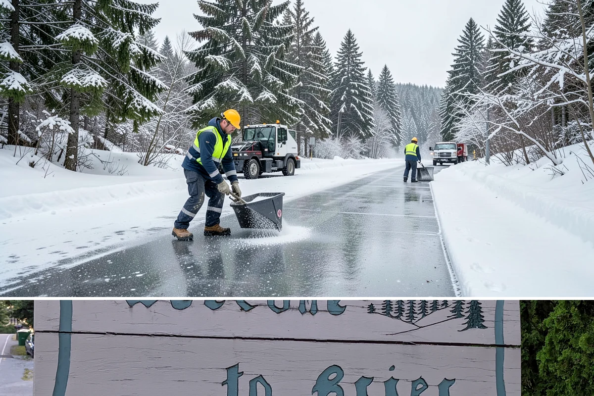 Shopping Center Deicing in Brier, Snohomish County, WA - Service runs through the winter retail season, intensifying on freezing-rain days that overlap with weekend and holiday shopping...