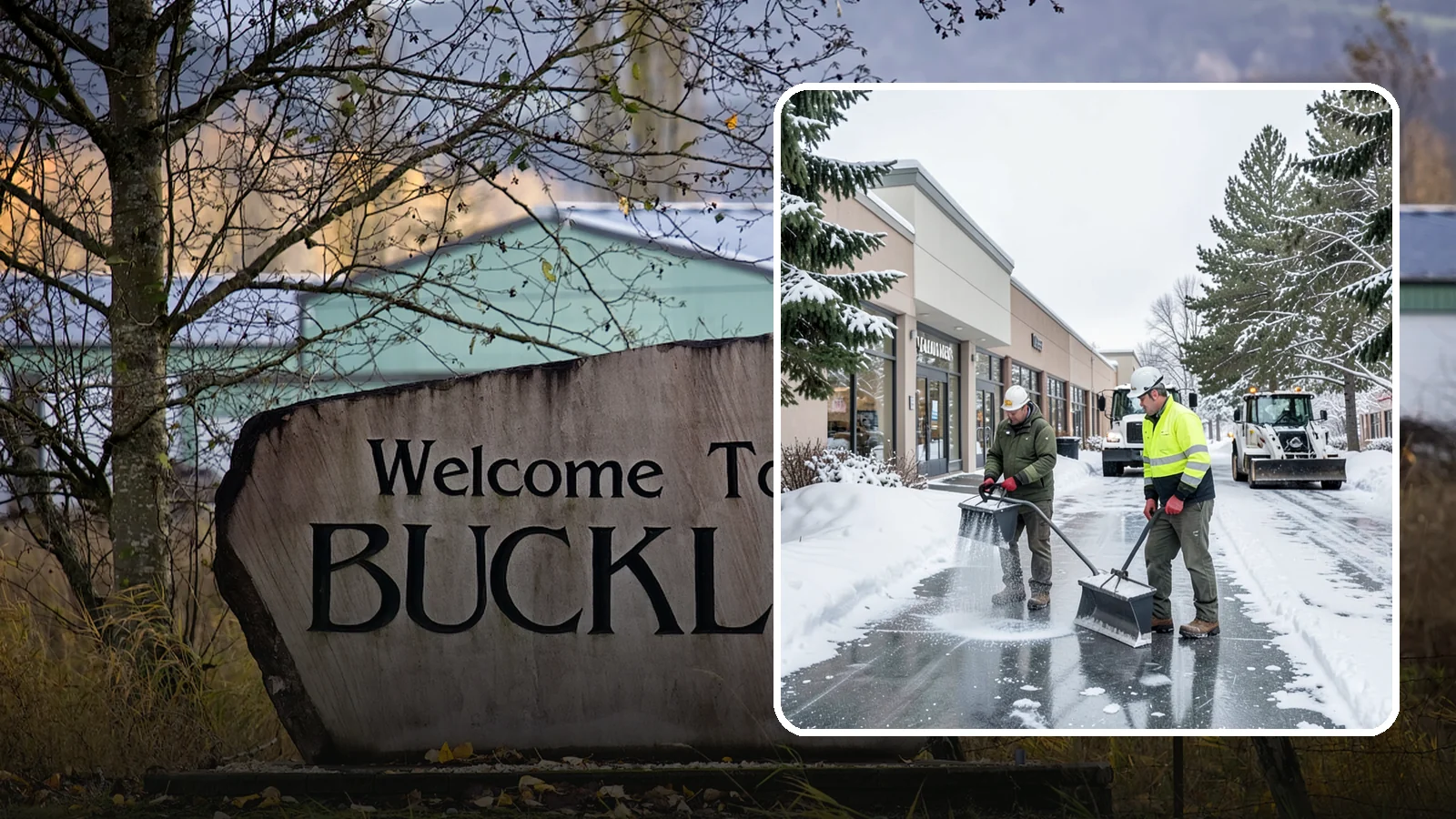 Shopping Center Deicing in Buckley, Pierce County, WA - Deicing for shopping centers that keeps multi-tenant walkways, storefront aprons, and common areas safe across an entire retail...