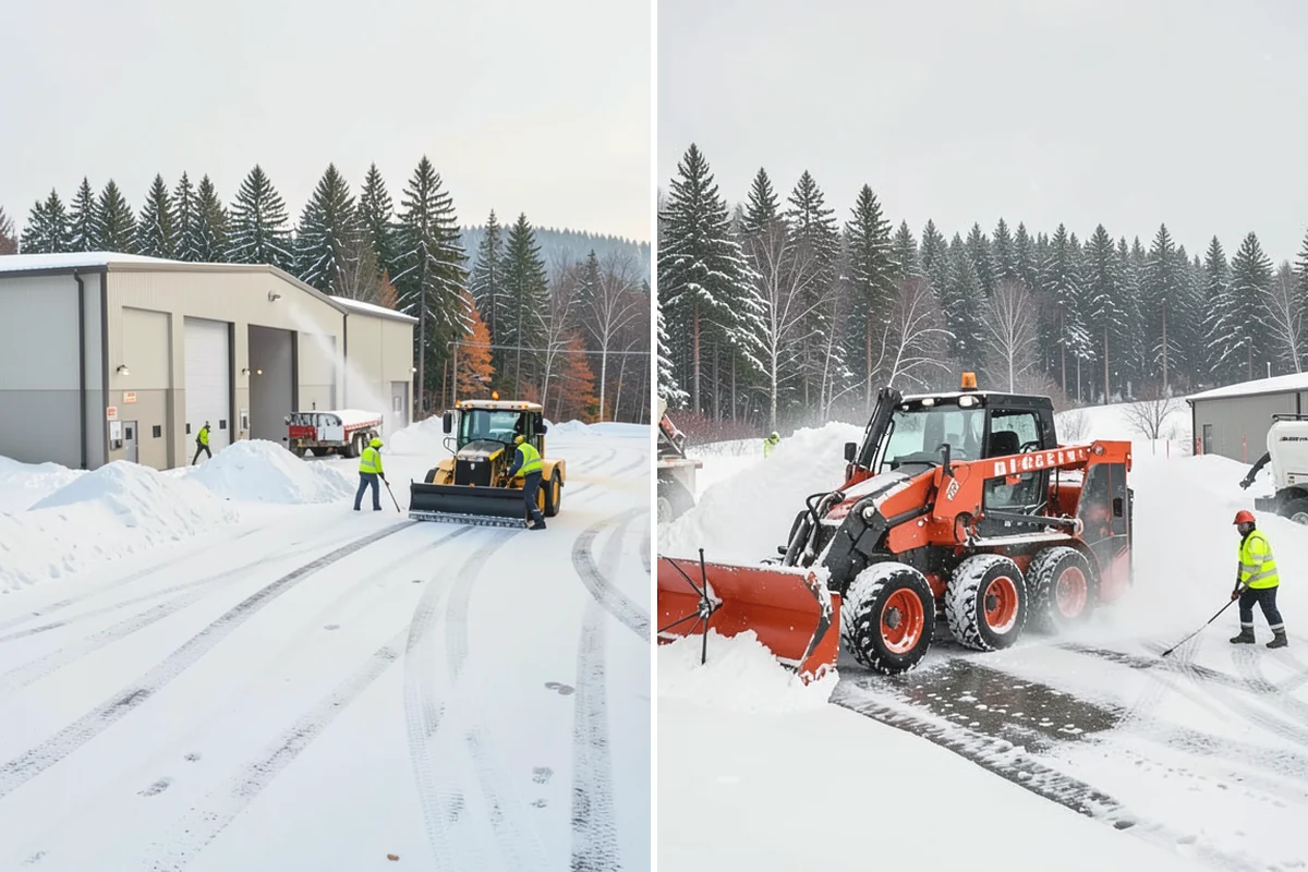 Shopping Center Deicing in Burien, King County, WA - Map tenant walkways, crosswalks, and shared entrances center-wide