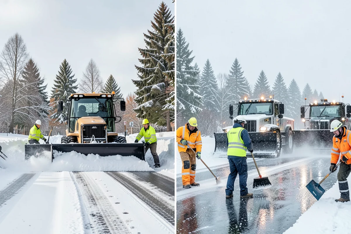 Shopping Center Deicing in Concrete, Skagit County, WA - Map tenant walkways, crosswalks, and shared entrances center-wide