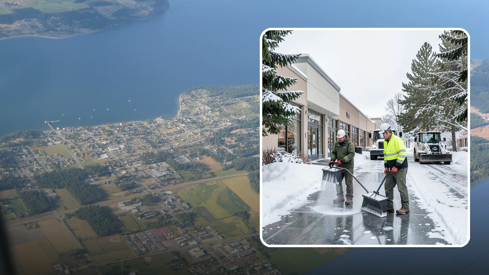 Shopping Center Deicing in Coupeville, Island County, WA - Deicing for shopping centers that keeps multi-tenant walkways, storefront aprons, and common areas safe across an entire retail...