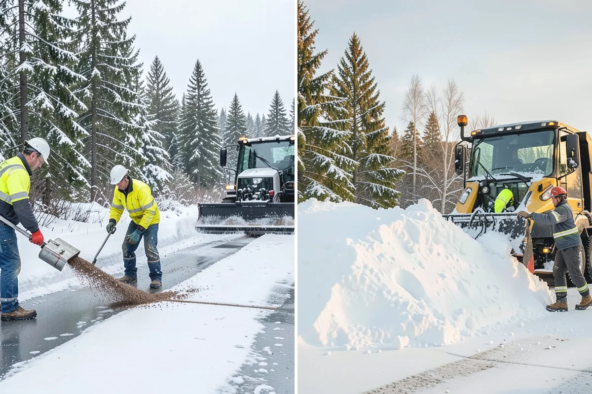Shopping Center Deicing in Coupeville, Island County, WA - Map tenant walkways, crosswalks, and shared entrances center-wide