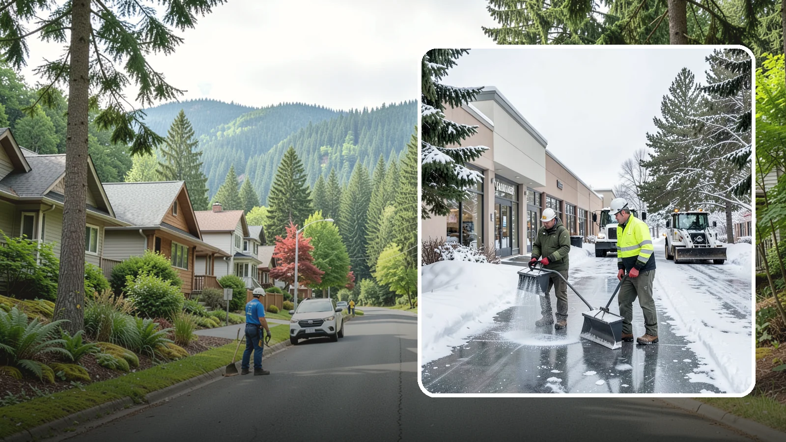 Shopping Center Deicing in Darrington, Snohomish County, WA - Deicing for shopping centers that keeps multi-tenant walkways, storefront aprons, and common areas safe across an entire retail...