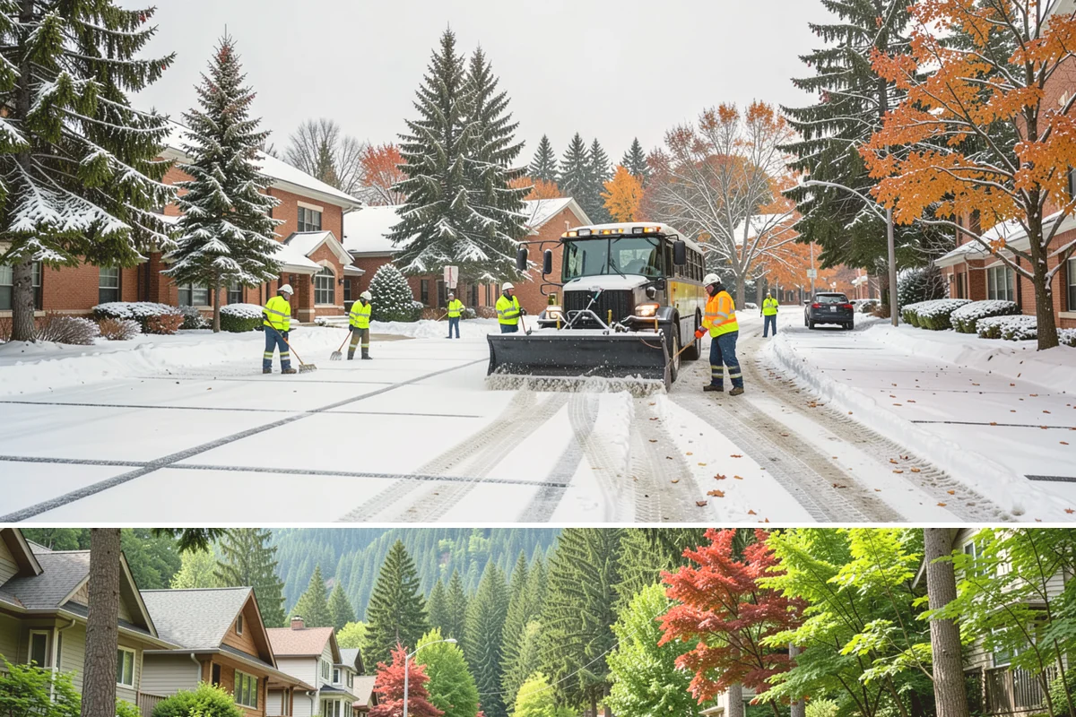 Shopping Center Deicing in Darrington, Snohomish County, WA - Service runs through the winter retail season, intensifying on freezing-rain days that overlap with weekend and holiday shopping...