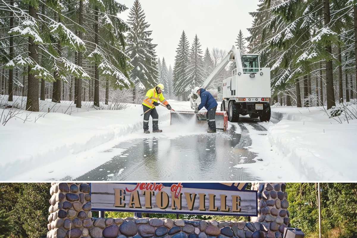 Shopping Center Deicing in Eatonville, Pierce County, WA - Service runs through the winter retail season, intensifying on freezing-rain days that overlap with weekend and holiday shopping...