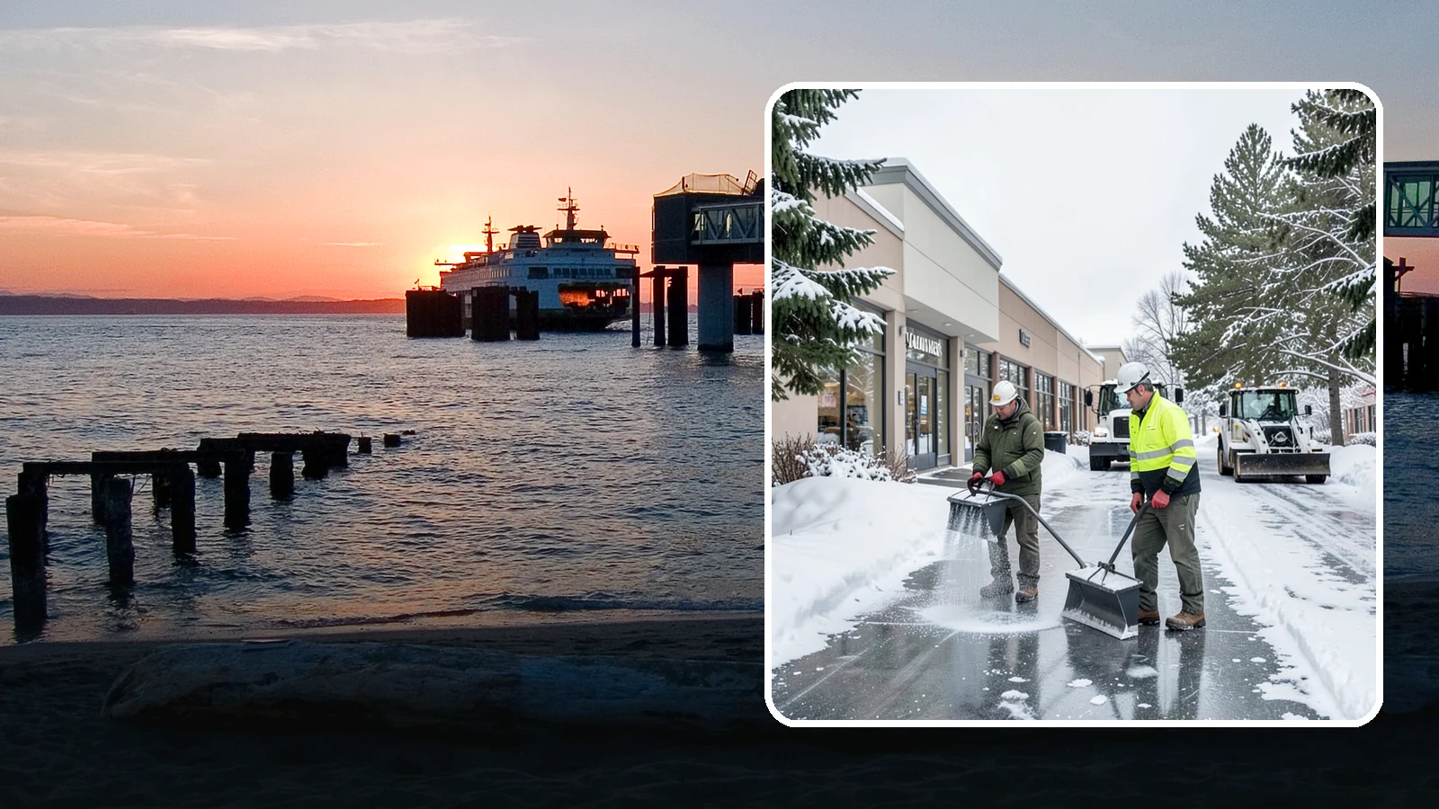 Shopping Center Deicing in Edmonds, Snohomish County, WA - Deicing for shopping centers that keeps multi-tenant walkways, storefront aprons, and common areas safe across an entire retail...