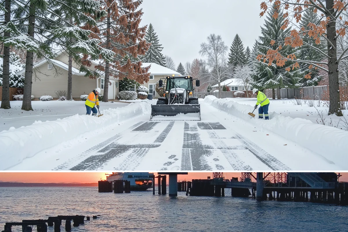 Shopping Center Deicing in Edmonds, Snohomish County, WA - Service runs through the winter retail season, intensifying on freezing-rain days that overlap with weekend and holiday shopping...