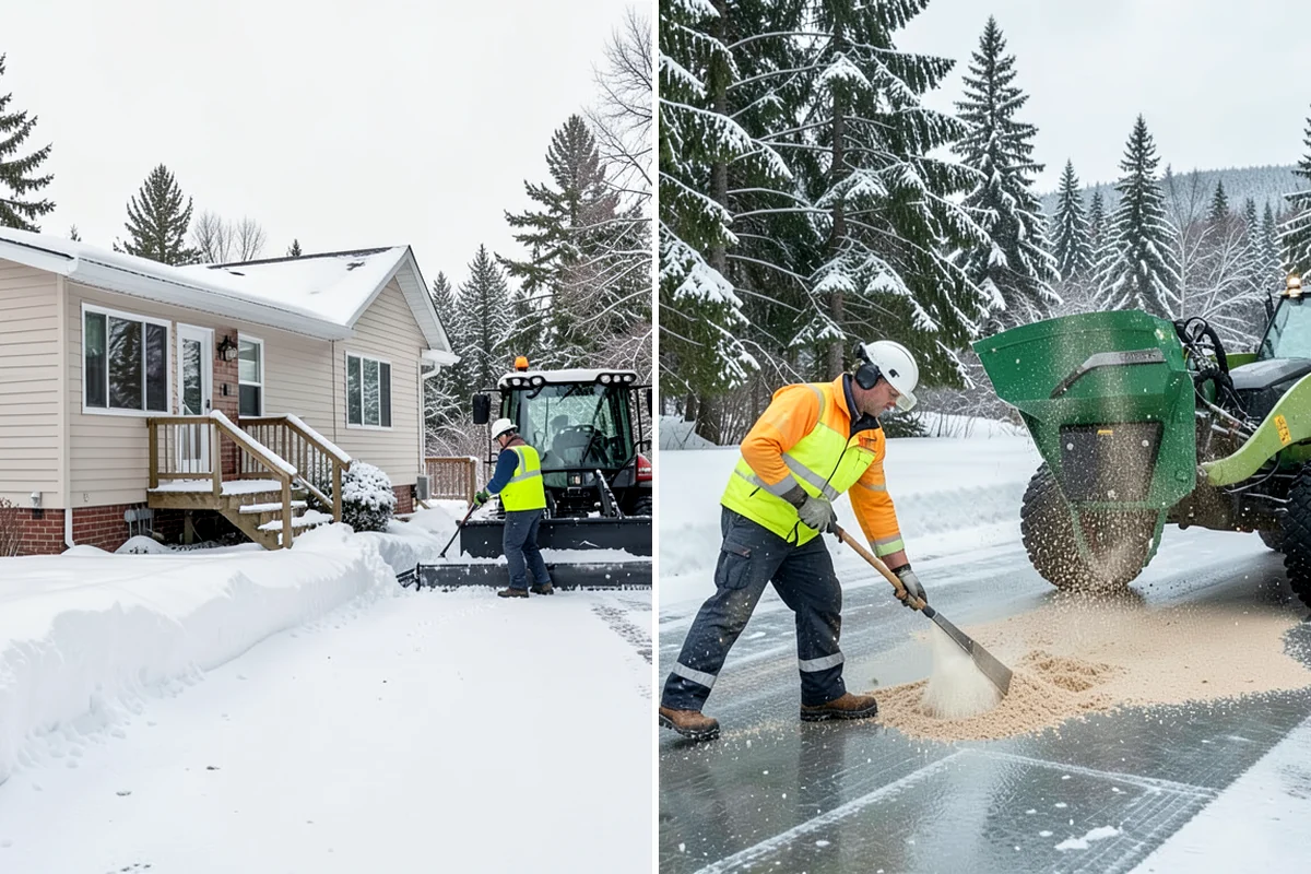 Shopping Center Deicing in Everett, Snohomish County, WA - Map tenant walkways, crosswalks, and shared entrances center-wide