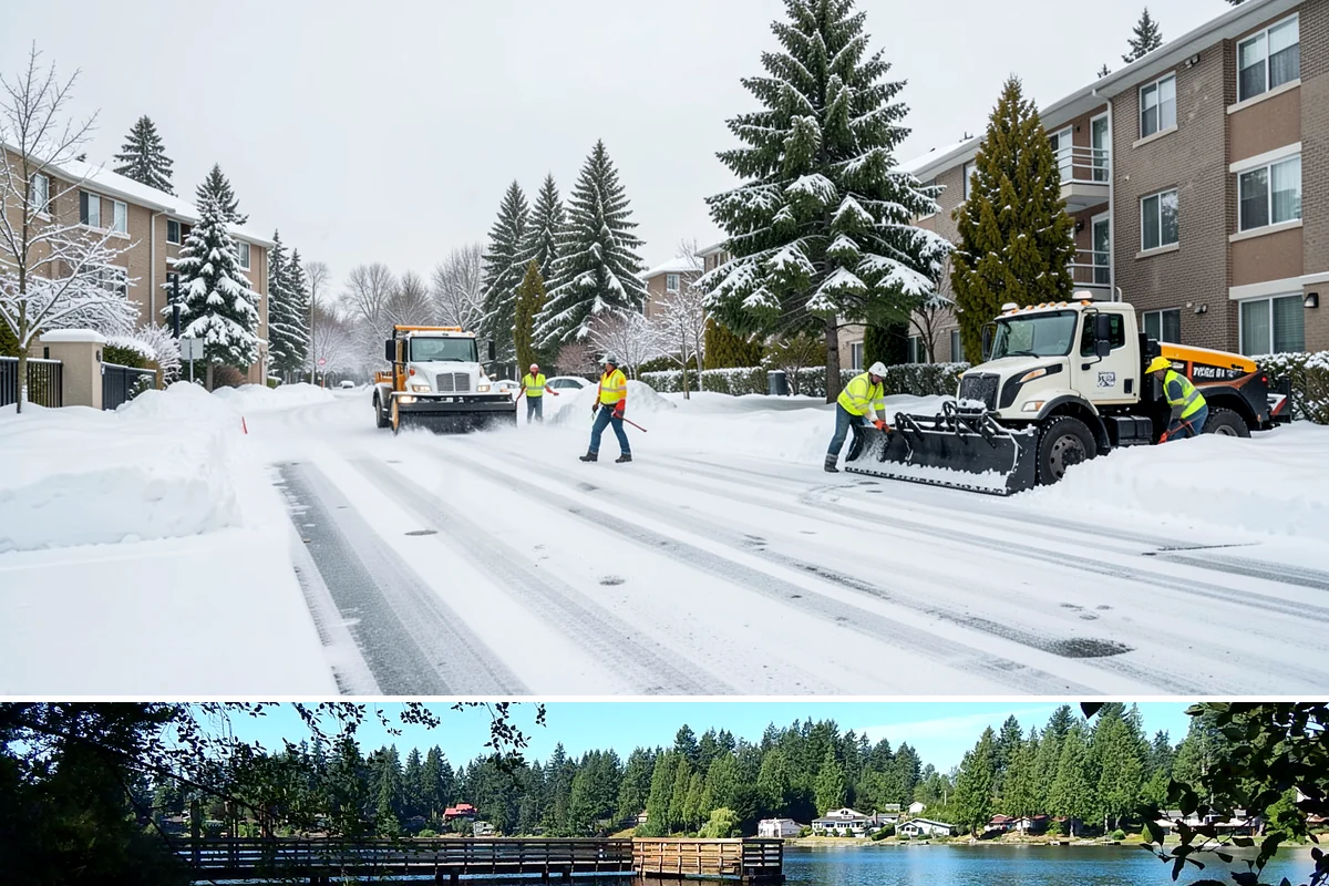 Shopping Center Deicing in Federal Way, King County, WA - Service runs through the winter retail season, intensifying on freezing-rain days that overlap with weekend and holiday shopping...