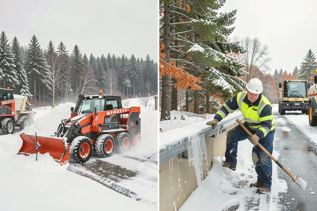 Shopping Center Deicing in Fife, Pierce County, WA - Map tenant walkways, crosswalks, and shared entrances center-wide