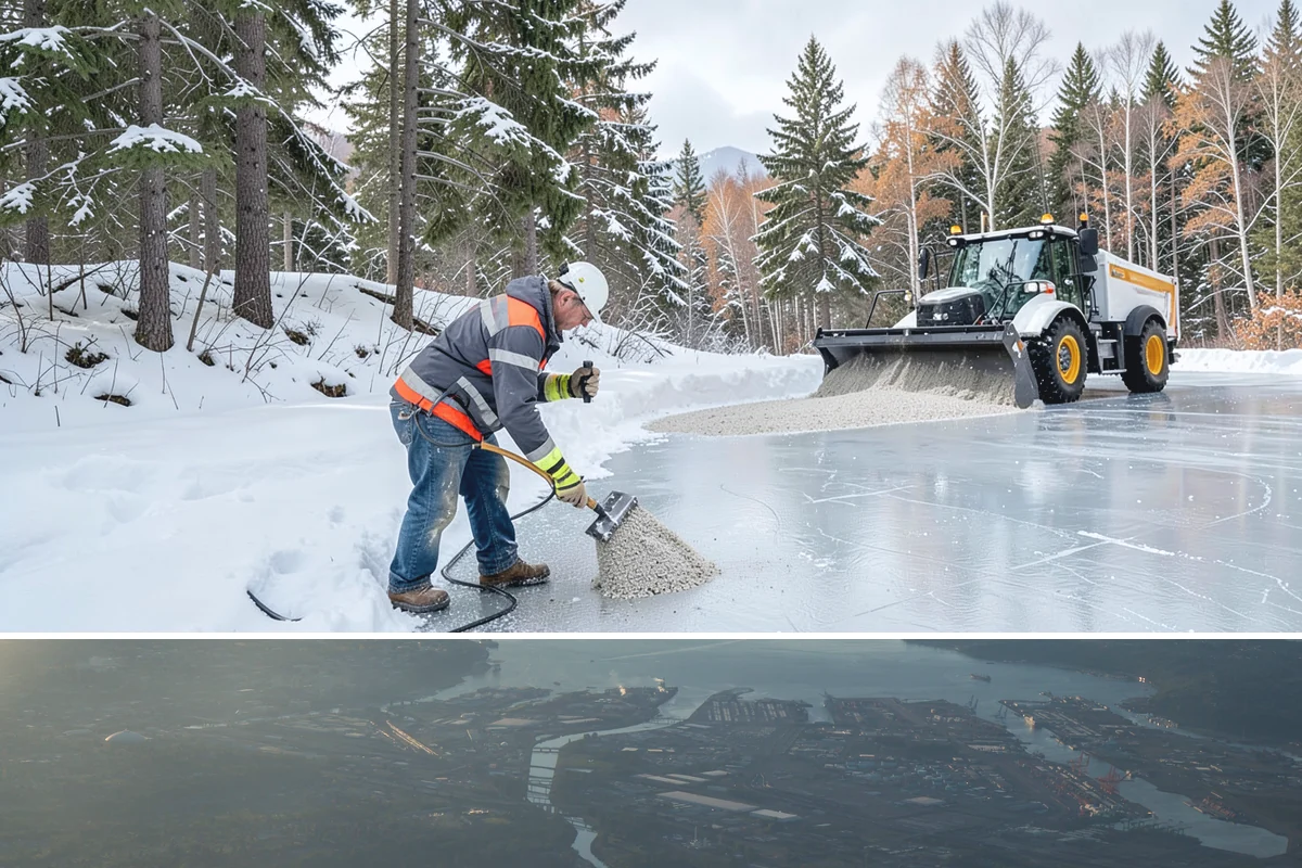 Shopping Center Deicing in Fife, Pierce County, WA - Service runs through the winter retail season, intensifying on freezing-rain days that overlap with weekend and holiday shopping...