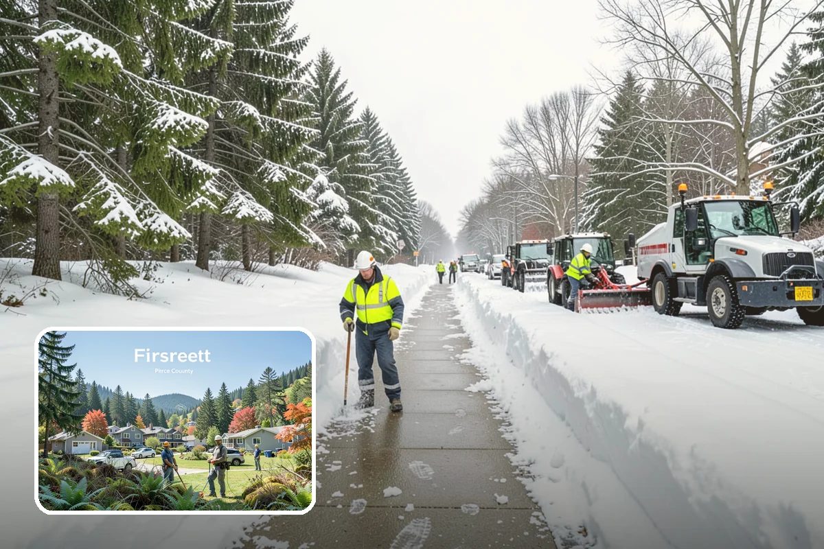 Shopping Center Deicing in Fircrest, Pierce County, WA - Keeps every tenant's storefront safe and shoppable