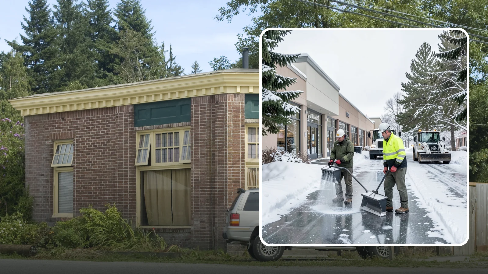 Shopping Center Deicing in Hamilton, Skagit County, WA - Deicing for shopping centers that keeps multi-tenant walkways, storefront aprons, and common areas safe across an entire retail...