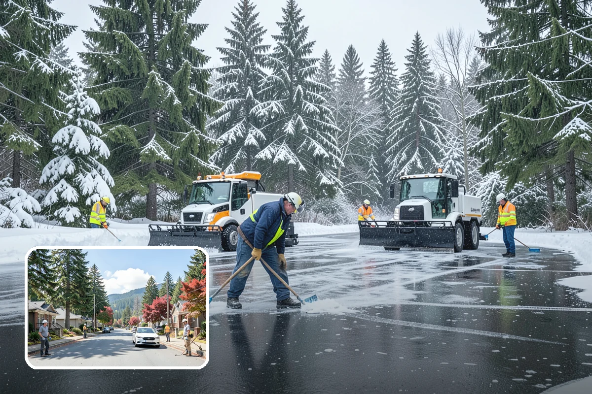 Shopping Center Deicing in Hunts Point, King County, WA - Keeps every tenant's storefront safe and shoppable