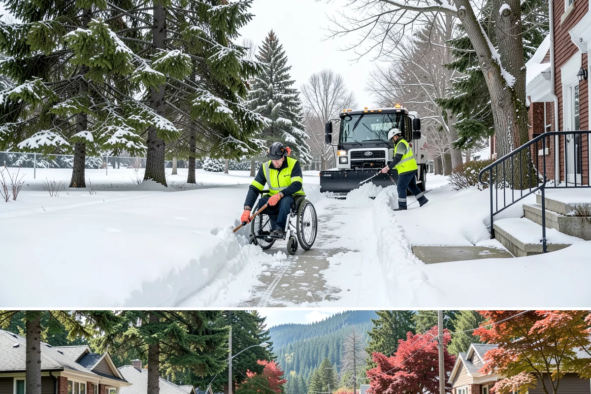 Shopping Center Deicing in Hunts Point, King County, WA - Service runs through the winter retail season, intensifying on freezing-rain days that overlap with weekend and holiday shopping...