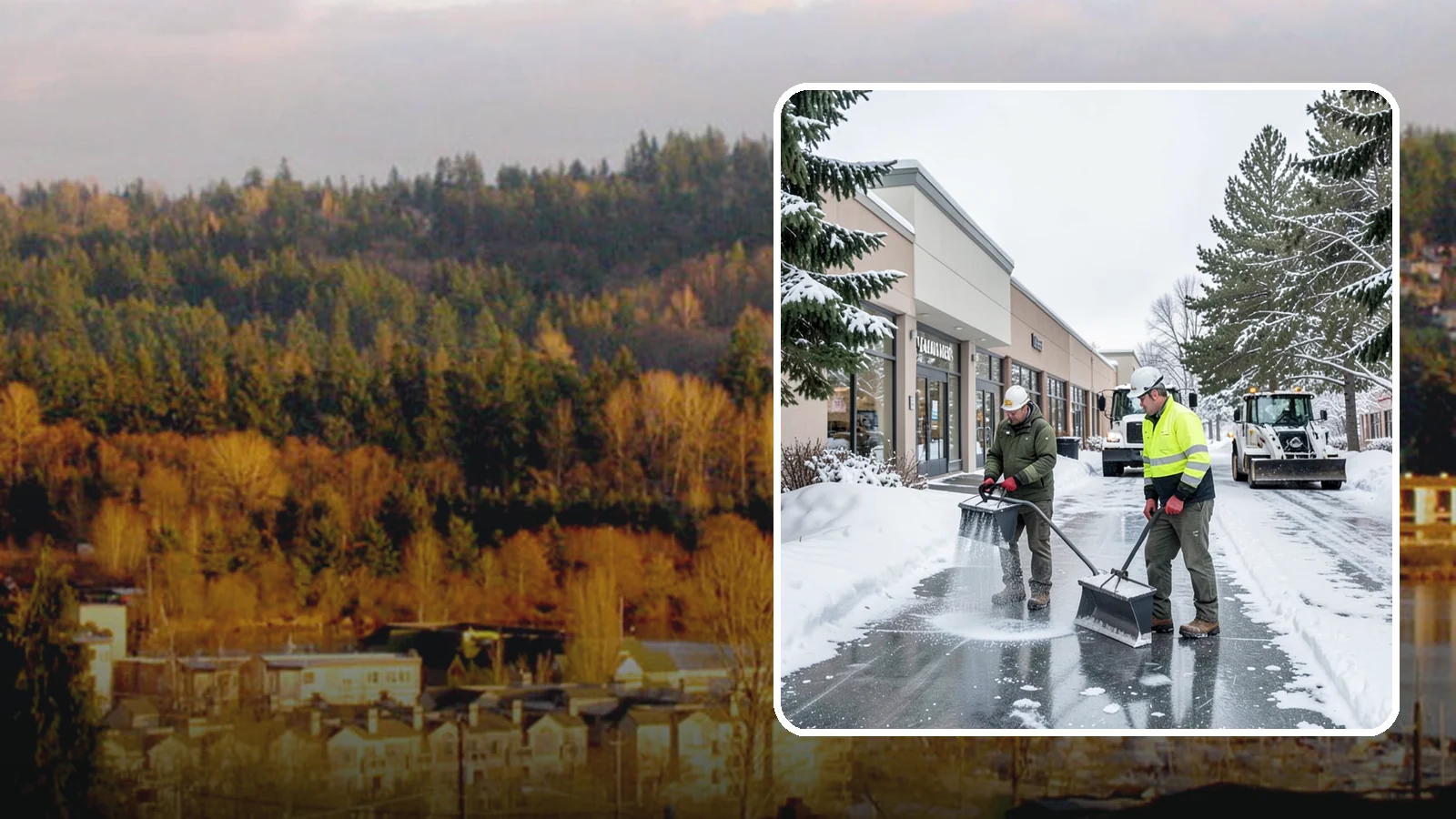 Shopping Center Deicing in Kenmore, King County, WA - Deicing for shopping centers that keeps multi-tenant walkways, storefront aprons, and common areas safe across an entire retail...