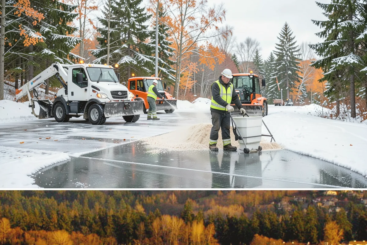 Shopping Center Deicing in Kenmore, King County, WA - Service runs through the winter retail season, intensifying on freezing-rain days that overlap with weekend and holiday shopping...
