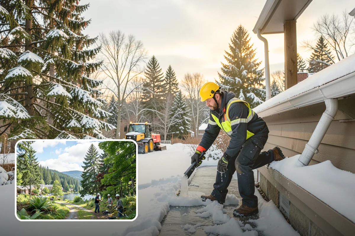 Shopping Center Deicing in Lake Forest Park, King County, WA - Keeps every tenant's storefront safe and shoppable