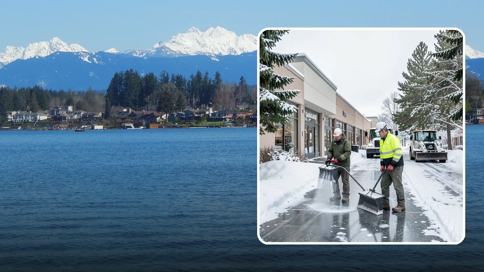 Shopping Center Deicing in Lake Stevens, Snohomish County, WA - Deicing for shopping centers that keeps multi-tenant walkways, storefront aprons, and common areas safe across an entire retail...