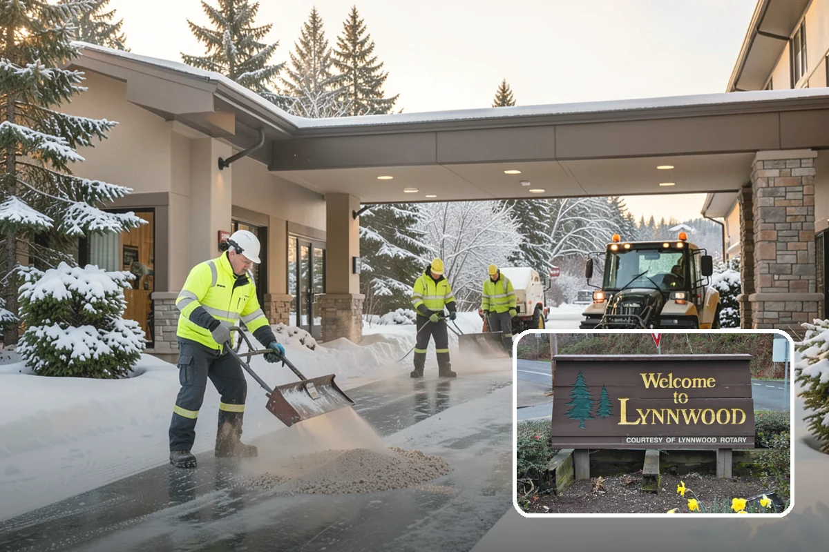 Shopping Center Deicing in Lynnwood, Snohomish County, WA - Keeps every tenant's storefront safe and shoppable