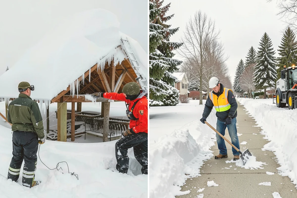 Shopping Center Deicing in Lynnwood, Snohomish County, WA - Map tenant walkways, crosswalks, and shared entrances center-wide