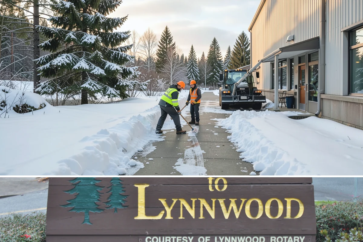 Shopping Center Deicing in Lynnwood, Snohomish County, WA - Service runs through the winter retail season, intensifying on freezing-rain days that overlap with weekend and holiday shopping...