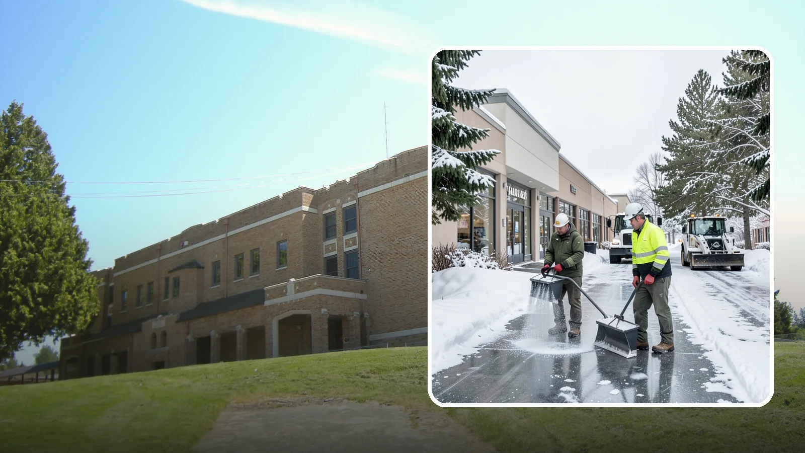 Shopping Center Deicing in Maple Valley, King County, WA - Deicing for shopping centers that keeps multi-tenant walkways, storefront aprons, and common areas safe across an entire retail...