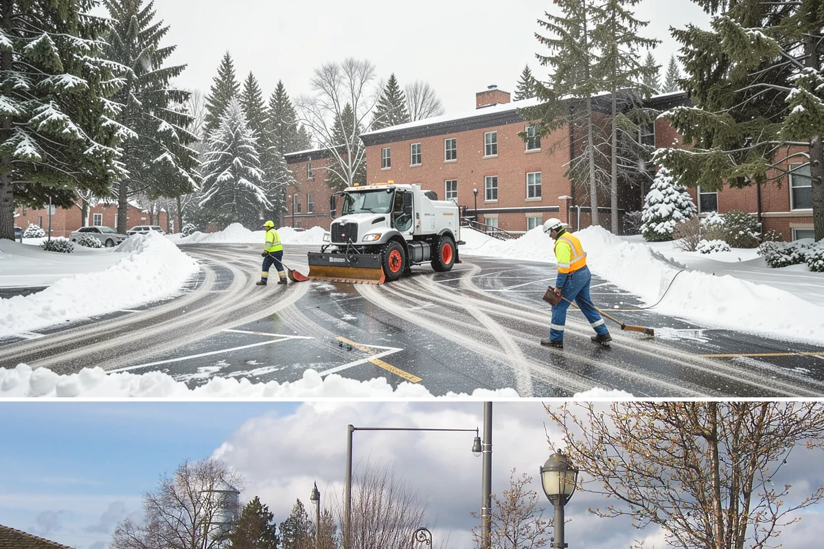 Shopping Center Deicing in Marysville, Snohomish County, WA - Service runs through the winter retail season, intensifying on freezing-rain days that overlap with weekend and holiday shopping...