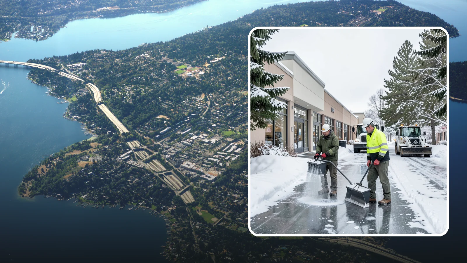 Shopping Center Deicing in Mercer Island, King County, WA - Deicing for shopping centers that keeps multi-tenant walkways, storefront aprons, and common areas safe across an entire retail...