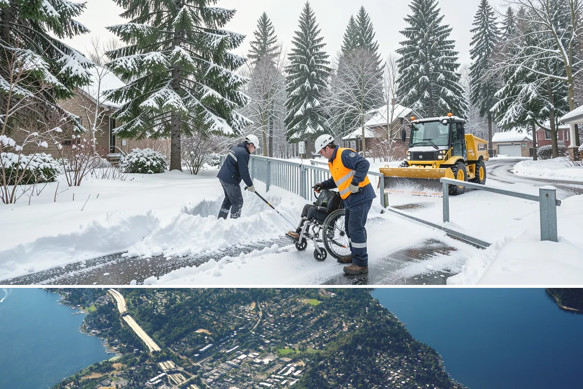 Shopping Center Deicing in Mercer Island, King County, WA - Service runs through the winter retail season, intensifying on freezing-rain days that overlap with weekend and holiday shopping...