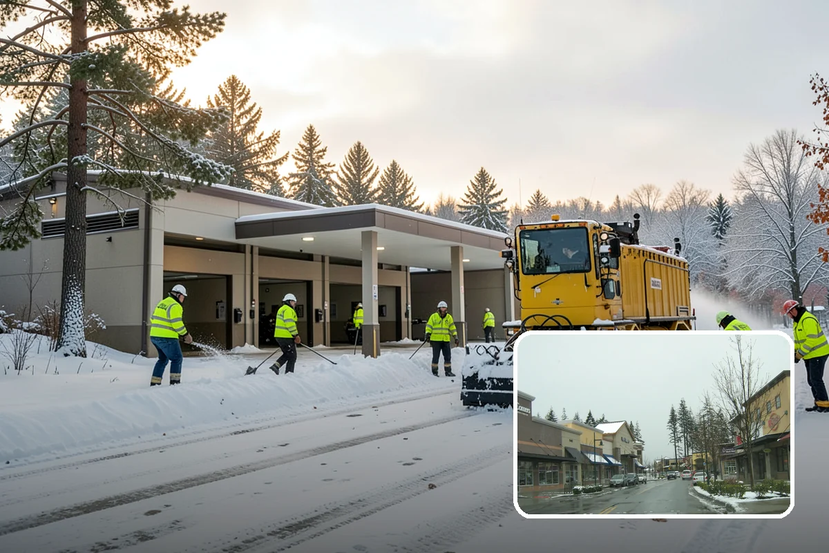 Shopping Center Deicing in Mill Creek, Snohomish County, WA - Keeps every tenant's storefront safe and shoppable