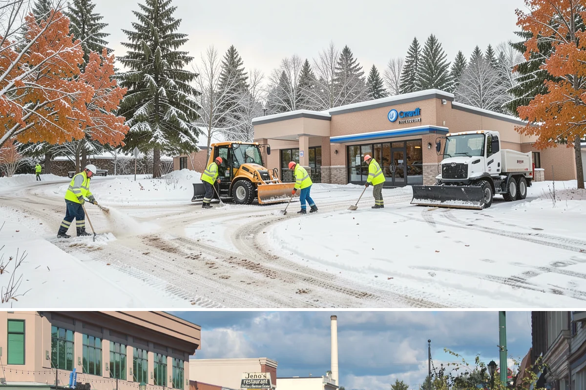 Shopping Center Deicing in Monroe, Snohomish County, WA - Service runs through the winter retail season, intensifying on freezing-rain days that overlap with weekend and holiday shopping...