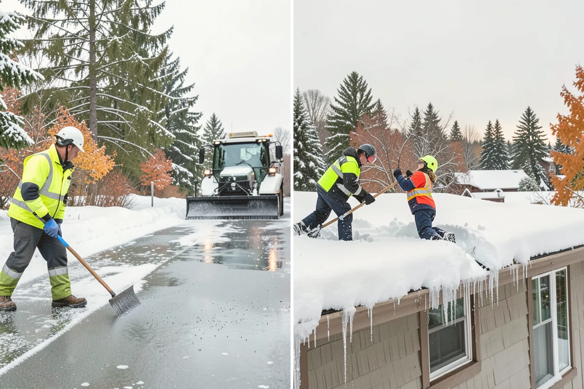 Shopping Center Deicing in Mount Vernon, Skagit County, WA - Map tenant walkways, crosswalks, and shared entrances center-wide