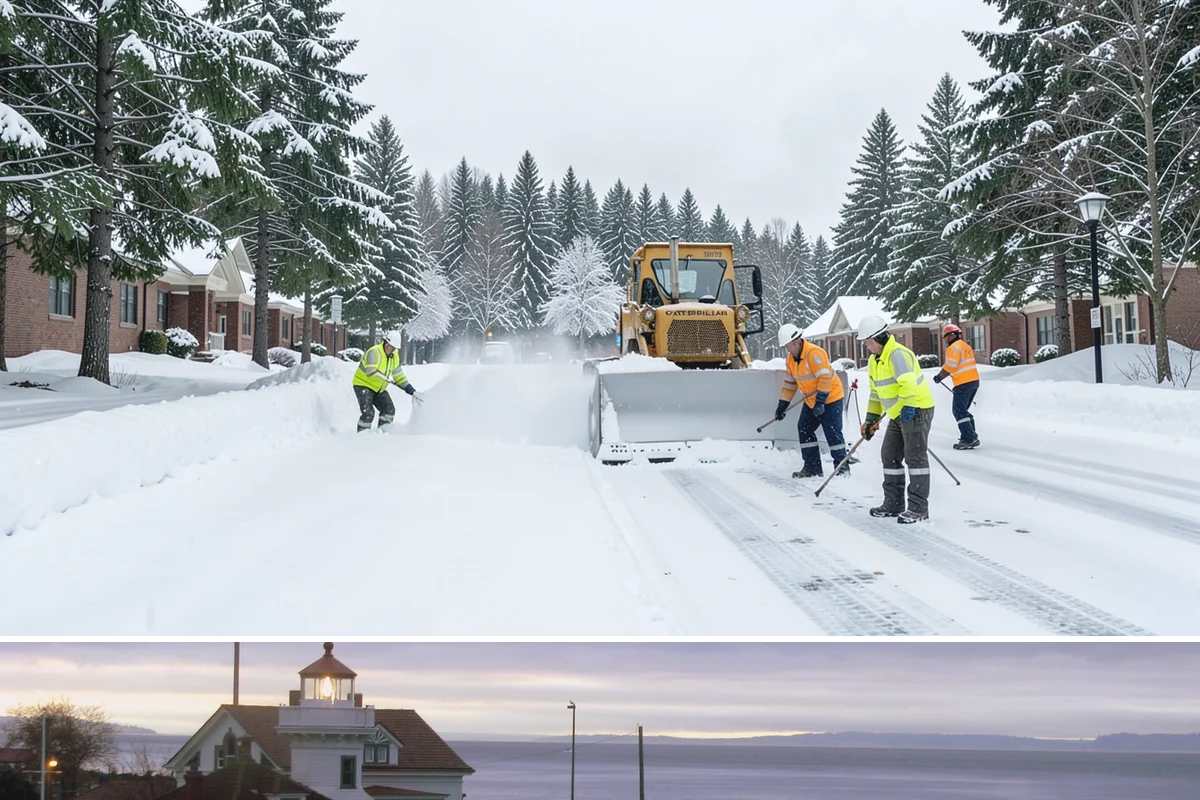 Shopping Center Deicing in Mukilteo, Snohomish County, WA - Service runs through the winter retail season, intensifying on freezing-rain days that overlap with weekend and holiday shopping...