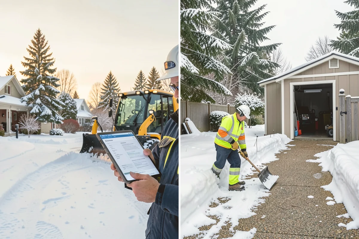 Shopping Center Deicing in Newcastle, King County, WA - Map tenant walkways, crosswalks, and shared entrances center-wide