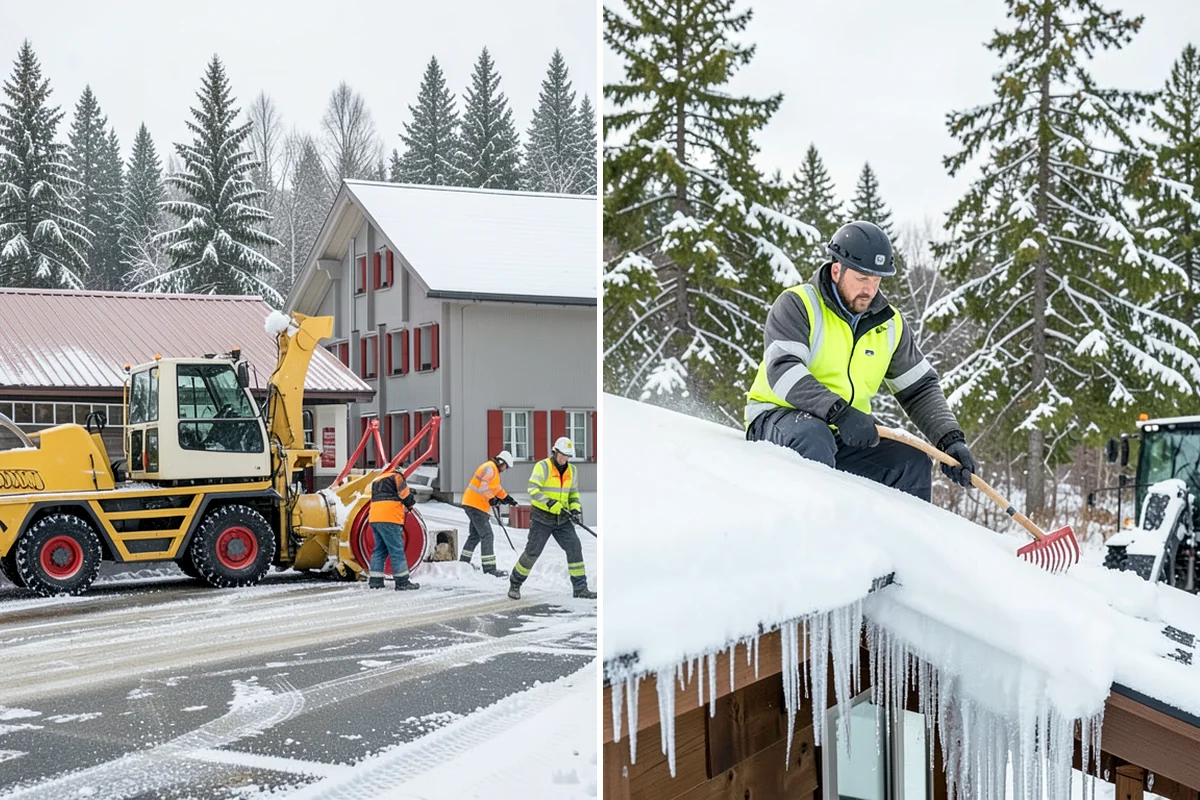 Shopping Center Deicing in Normandy Park, King County, WA - Map tenant walkways, crosswalks, and shared entrances center-wide