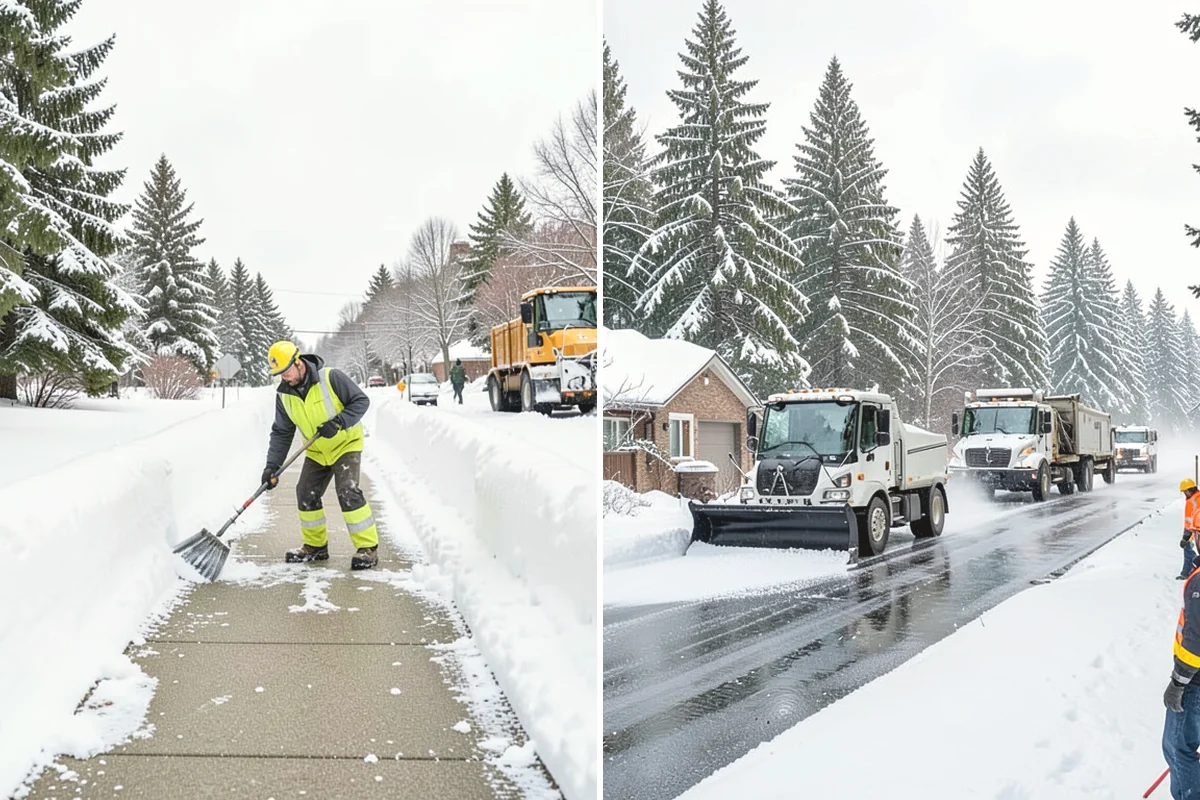Shopping Center Deicing in Oak Harbor, Island County, WA - Map tenant walkways, crosswalks, and shared entrances center-wide