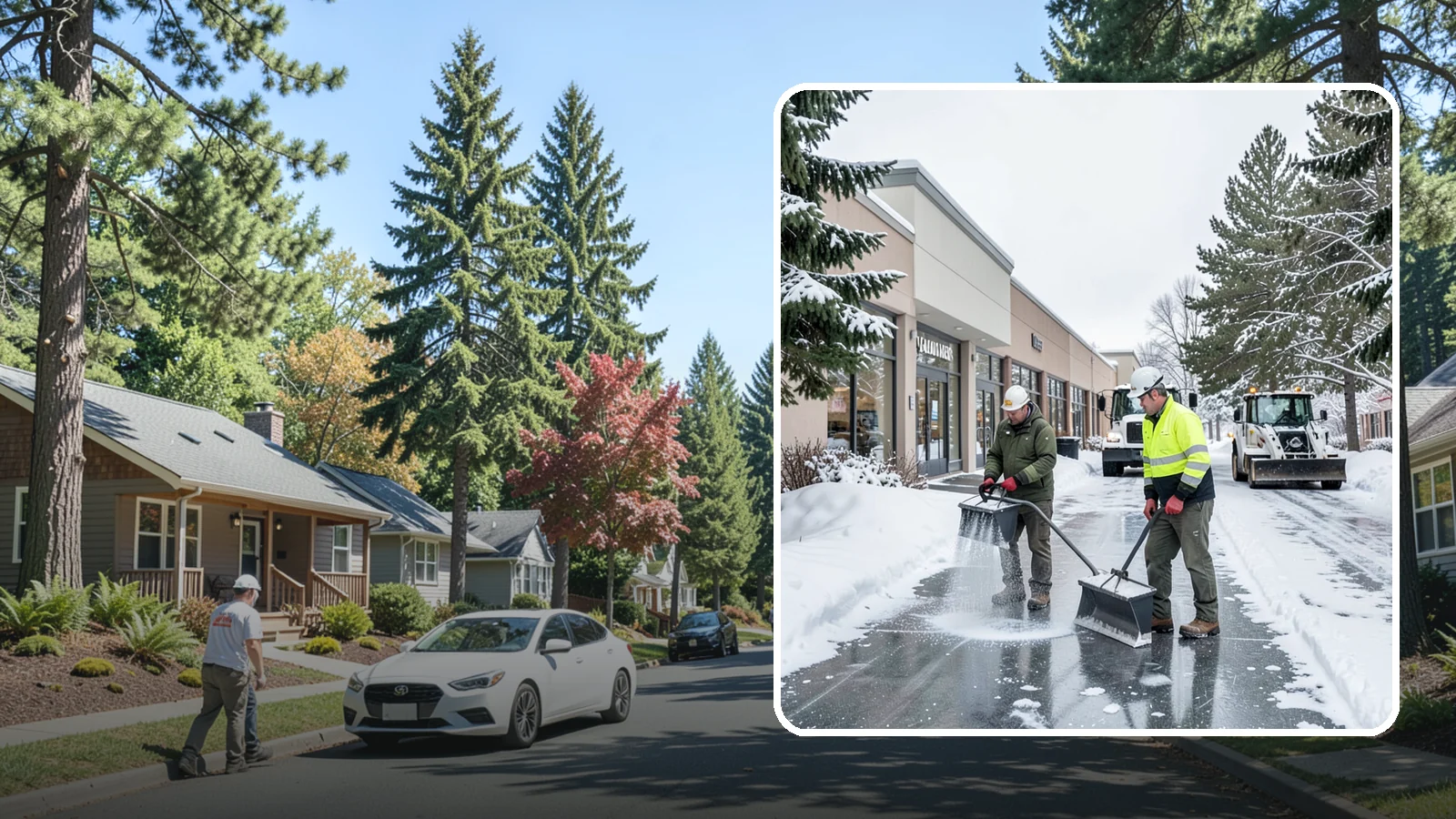 Shopping Center Deicing in Orting, Pierce County, WA - Deicing for shopping centers that keeps multi-tenant walkways, storefront aprons, and common areas safe across an entire retail...