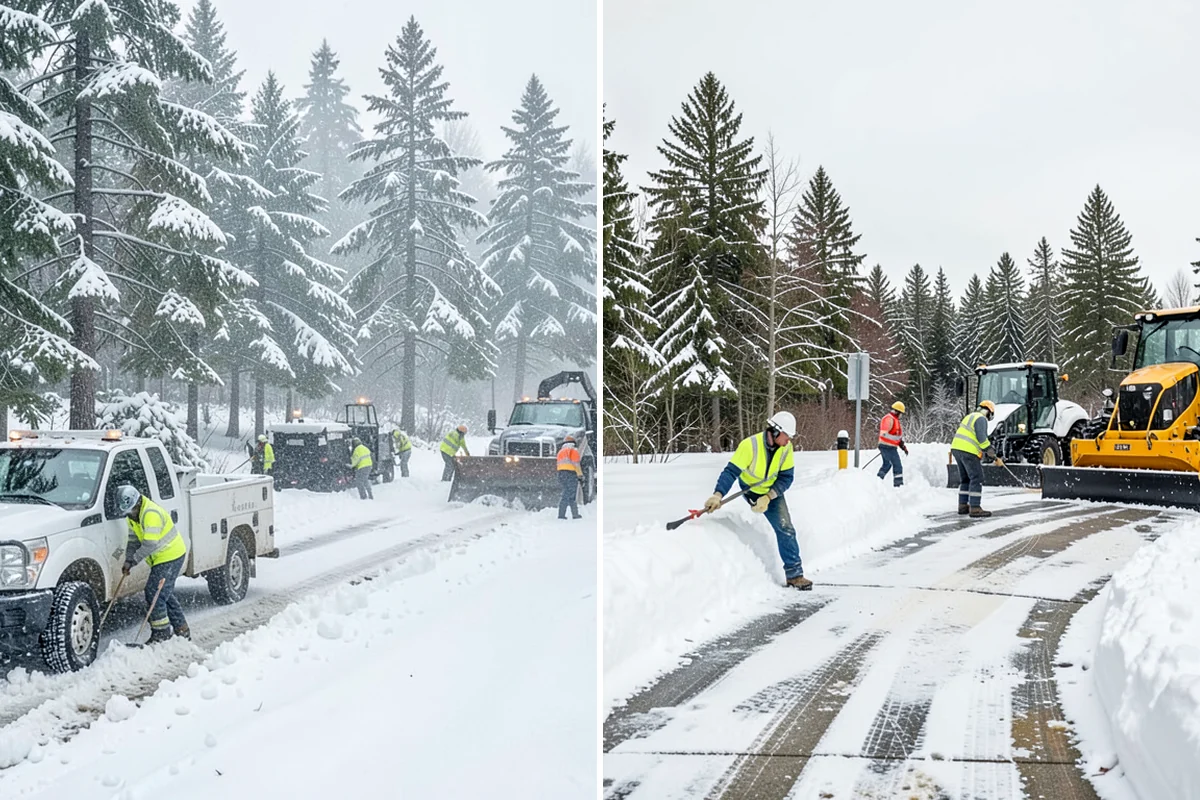 Shopping Center Deicing in Pacific, King County, WA - Map tenant walkways, crosswalks, and shared entrances center-wide