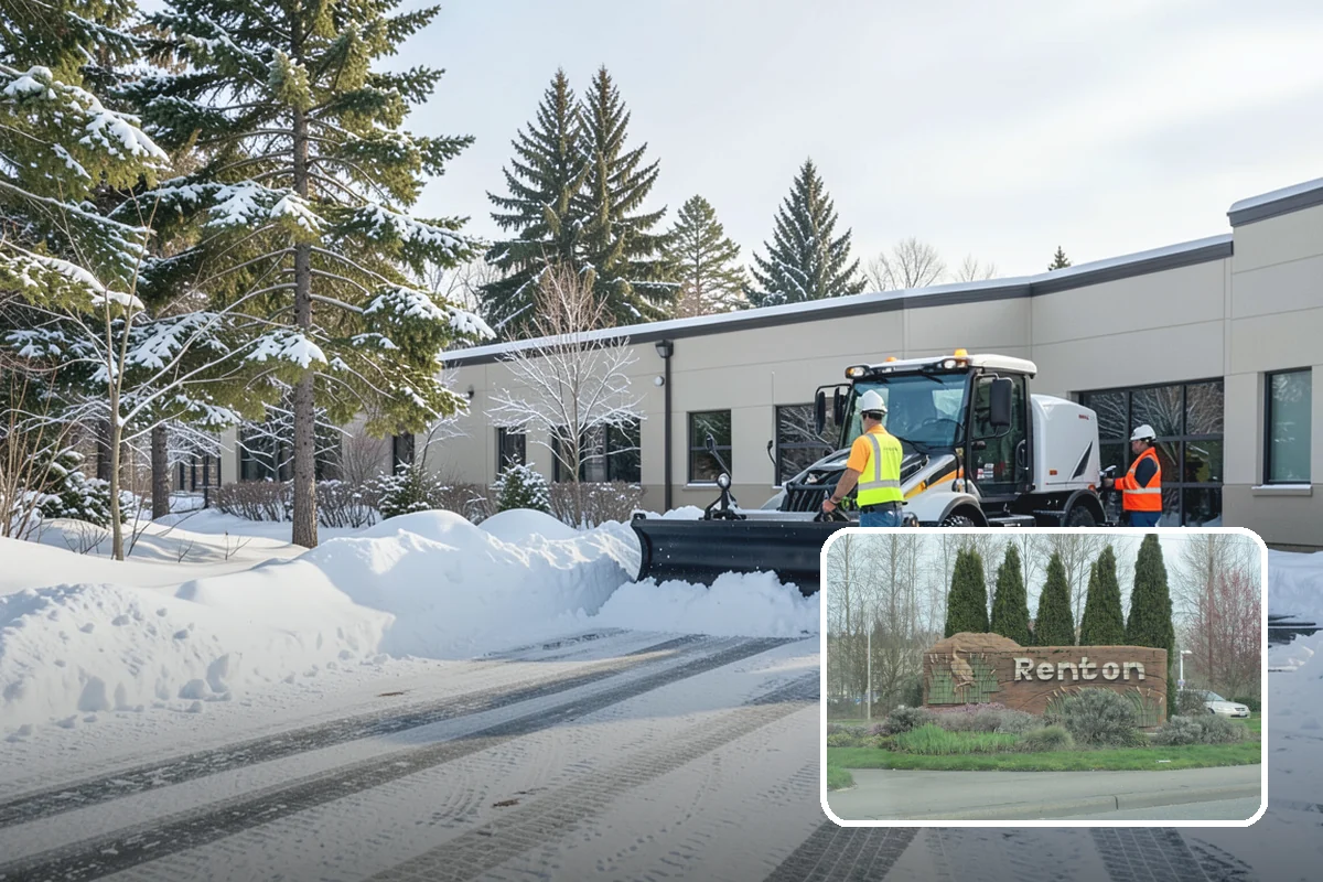 Shopping Center Deicing in Renton, King County, WA - Keeps every tenant's storefront safe and shoppable