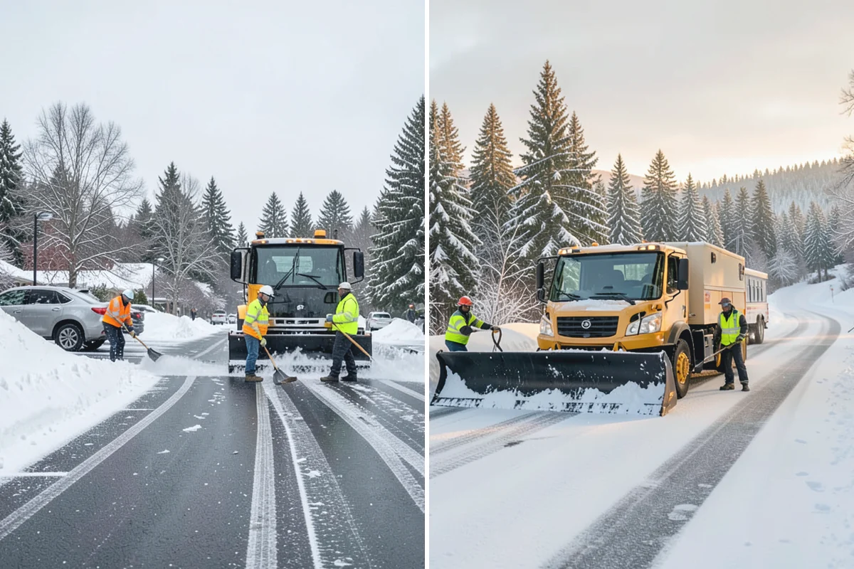Shopping Center Deicing in Renton, King County, WA - Map tenant walkways, crosswalks, and shared entrances center-wide