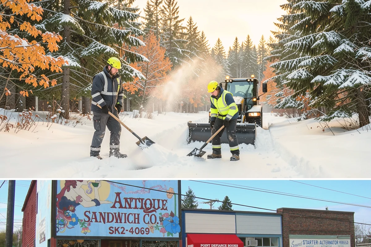 Shopping Center Deicing in Ruston, Pierce County, WA - Service runs through the winter retail season, intensifying on freezing-rain days that overlap with weekend and holiday shopping...