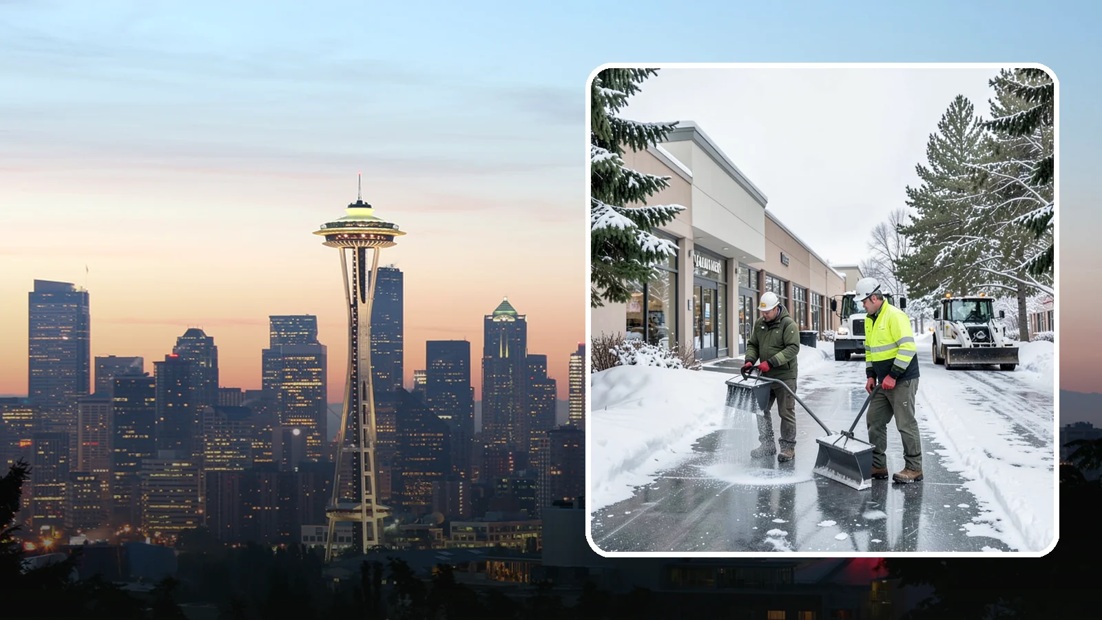 Shopping Center Deicing in Seattle, King County, WA - Deicing for shopping centers that keeps multi-tenant walkways, storefront aprons, and common areas safe across an entire retail...