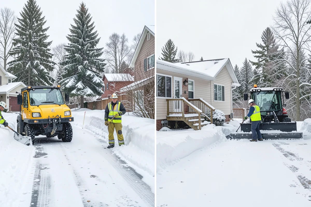 Shopping Center Deicing in South Prairie, Pierce County, WA - Map tenant walkways, crosswalks, and shared entrances center-wide